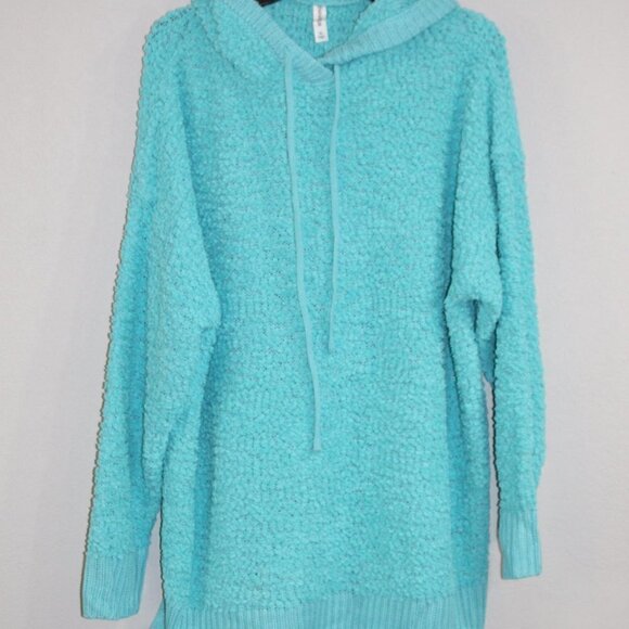 Zenana Premium Mint Popcorn Hoodie Size XL NWOT Comfy Cozy and Warm - Picture 2 of 9